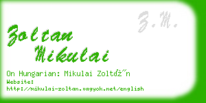 zoltan mikulai business card